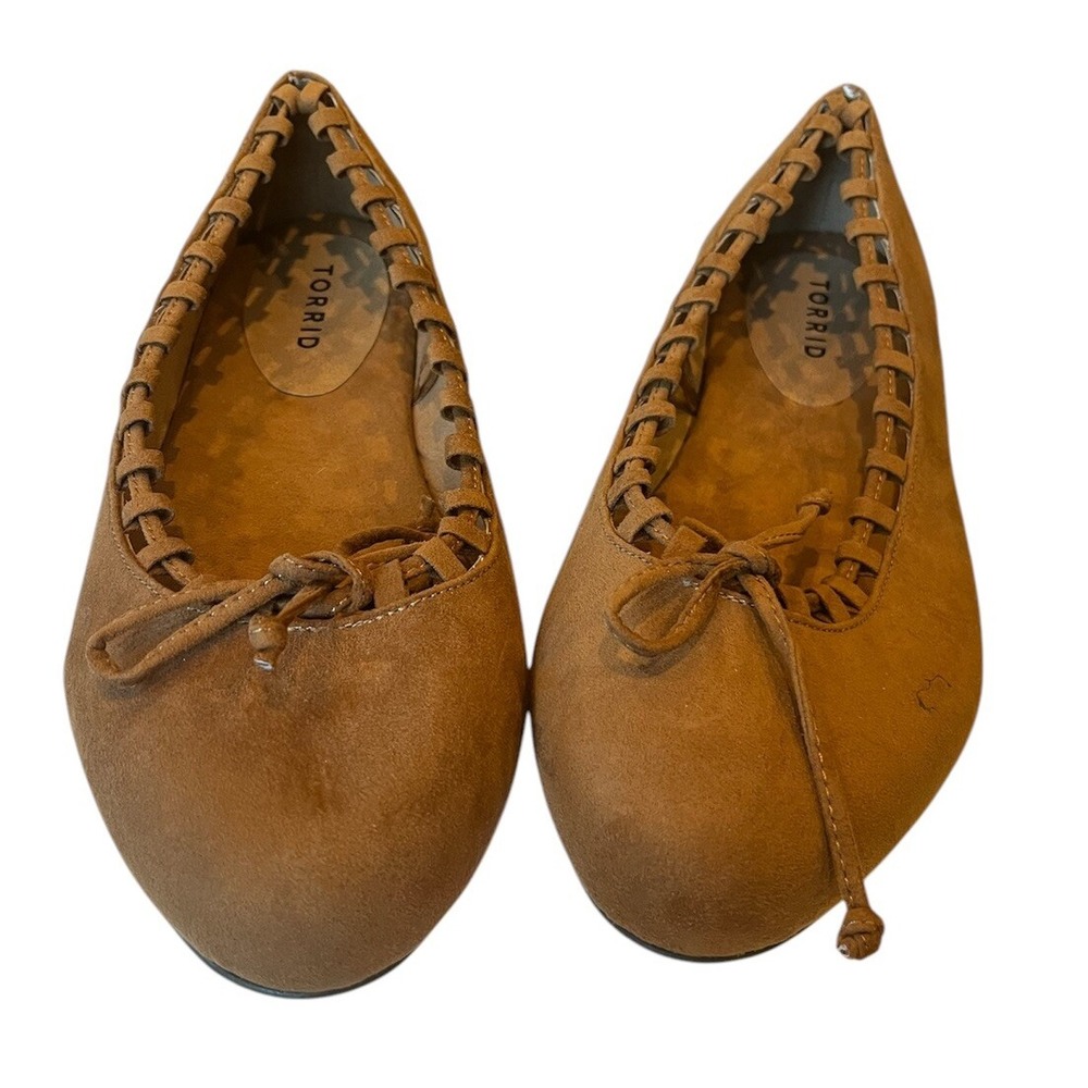 Torrid Women's 9 Wide Faux Suede Brown Flat Slip On